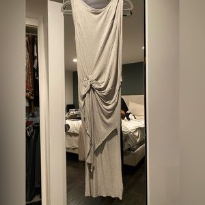 All saints asymmetrical grey dress